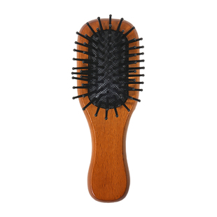 迷你气垫梳檀木小梳子随身便携气囊按摩梳儿童女孩经络梳蓬松折叠