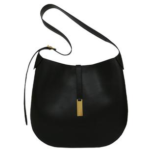 猴子家 小众设计感hobo购物袋 简约大容量通勤包单肩斜挎牛皮女包