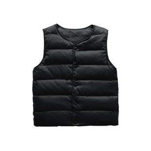 秋冬儿童羽绒马甲轻薄款男童女童校服神器坎肩中大童内外穿背心