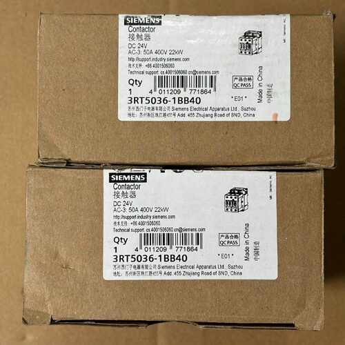 询价下单西门子接触器3RT5036-1BB40  DC24V