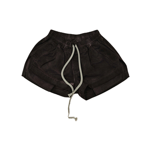 【现货】RICK OWENS RO 26FW 意大利水洗不规则解构抽绳短裤