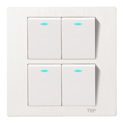 120型四开四联电灯开关插座面板