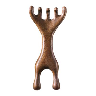 天然金丝檀木双头按摩梳经络梳