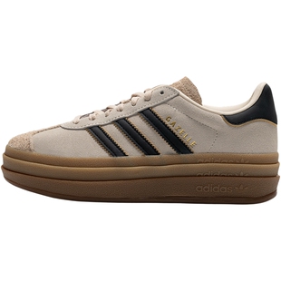 Adidas阿迪达斯三叶草女鞋26新款GAZELLE厚底休闲鞋德训鞋JS3892