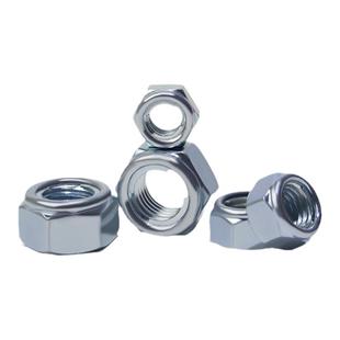 8级镀锌全金属六角锁片螺母GB6184镶片螺母10级M3M4M5M6M8M10-M30