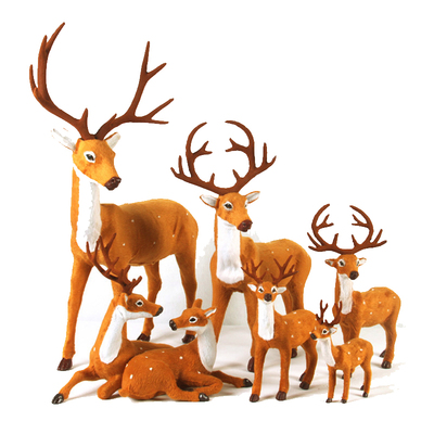 圣诞鹿装饰品毛绒麋鹿圣诞礼物