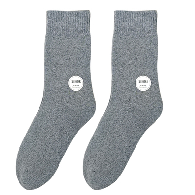 鹿人冬季保暖加绒加厚纯棉毛圈袜