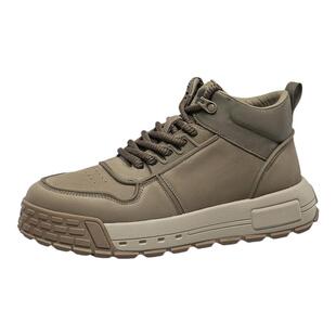 零感系列康奈男鞋冬季板鞋复古男士厚底高帮户外工装鞋