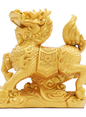 彩铜工艺祥瑞麒麟铜器