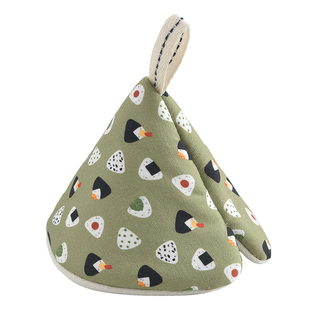 霜山日式布艺三角锅盖帽厨房锅把手耳套可爱和风防烫隔热手套夹