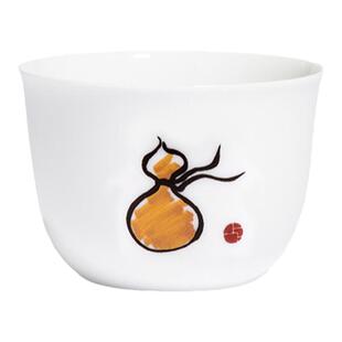 SHANG XIA上下茶歌小茶杯高温白瓷罗汉杯生日礼物送长辈商务礼品