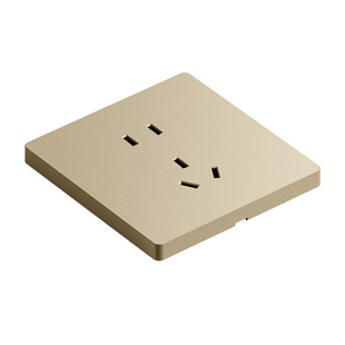 国际电工官方旗舰店家用86型金色16安三孔一开五孔插座带开关面板