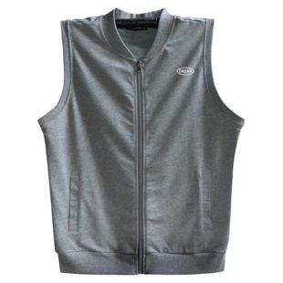 青少年春秋薄款纯棉透气马甲无袖背心宽松大码加肥加大空调房马甲