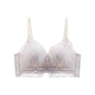 超厚特厚平胸馒头杯内衣女小胸聚拢8厘米厚款显大加厚杯蕾丝文胸