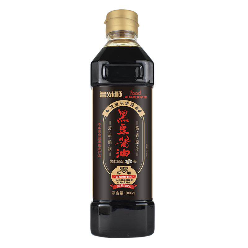 鲁味顺0添加黑豆特级老酱油900g