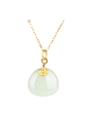 天然和田玉水滴如意吊坠女款