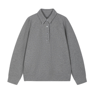 【秋冬上新】JNBY/江南布衣25秋新品卫衣polo领宽松套头5P9411770