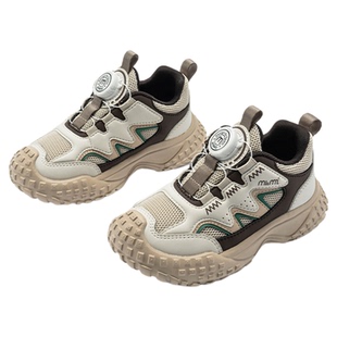 m1m2西班牙童鞋儿童运动鞋新款女童老爹鞋透气网鞋男童旋钮跑步鞋