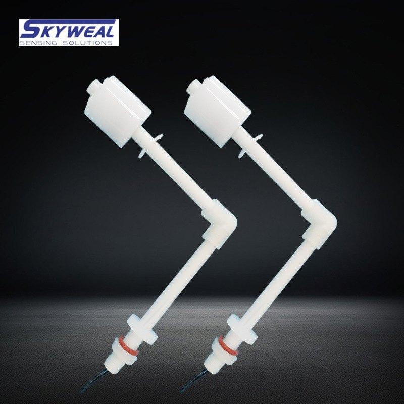 13厂家批发浮球开关PP材质塑料液位液开关塑料开关式浮球位侧弯浮