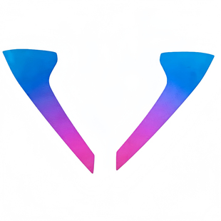 适用春风675SR灯眉贴紫罗兰渐变改色膜黑色遮光大灯罩快拆改装贴