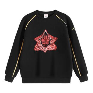 安踏儿童男小童针织套头衫2025秋新款舒适亲肤儿童奥特曼运动卫衣