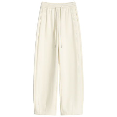 大红色加绒香蕉裤女秋冬季新款