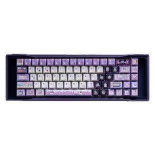 SOULCAT灵猫电玩喵喵键帽PBT+PC透明雾透键帽紫透磁轴键盘键帽