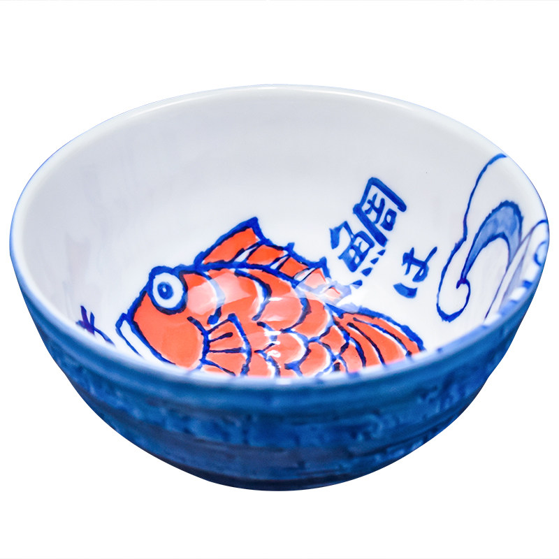 陶瓷蔬菜日式风釉下彩餐具大汤碗