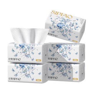 丝飘抽纸500张大包加厚亲肤家用餐巾纸面巾纸实惠装可湿水整箱批