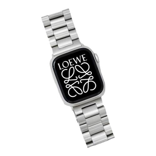 适用applewatchS10钢表带苹果手表S11轻薄链式金属表带三珠不锈钢iwatch9商务8表带5/6/7代40/41/44/45mm男女