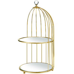 本心本来鸟笼置物架北欧简约化妆品收纳盒桌面护肤品梳妆台收纳架