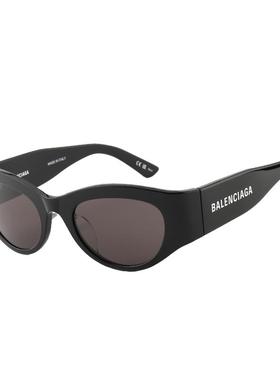 【自营】巴黎世家Balenciaga男女款黑超窄框猫眼墨镜眼镜BB0330SK