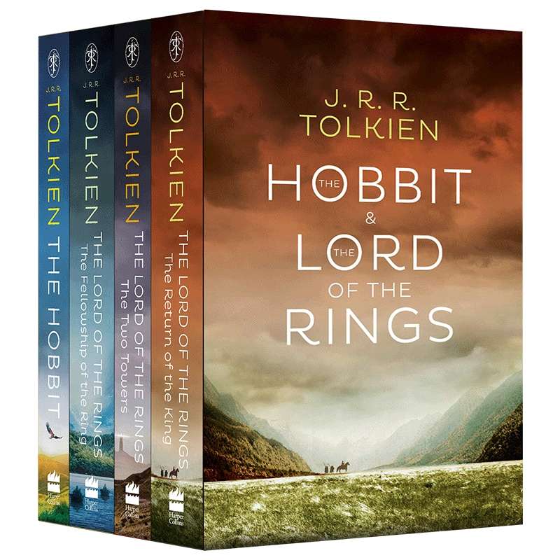 霍比特人指环王魔戒4册盒装 英文原版小说 The Hobbit and The Lord of the Rings 托尔金 J R R Tolkien 中土世界 英文版英语书籍