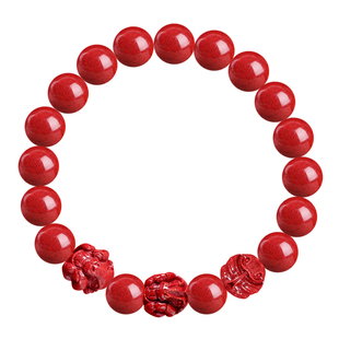 五行缺火补火手链原矿朱砂生肖组合手串三合火局三会火局开运饰品