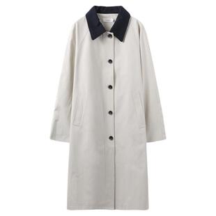 西町村屋学院风外套女装2025秋新款韩系极简风长款风衣XHAC10759