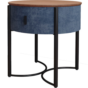 北欧床头柜现代简约风碳素钢意式设计卧室收纳储物轻奢实木床头柜