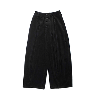 HIGHLIGHT加分25AW 时间考验 好版型/显瘦单排扣水洗灯芯绒廓形裤