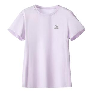 骆驼运动速干t恤女2026春夏季新款透气户外跑步登山瑜伽服上衣