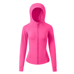 加绒广场舞运动上衣女连帽健身操跳舞外套新款鬼步舞速干开衫秋冬