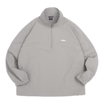 春秋可拆卸袖子高领套头暗纹夹克