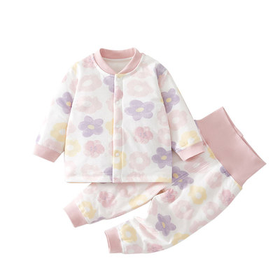 温巢婴儿衣服秋冬款薄棉分体套装