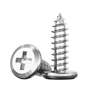 304不锈钢十字平头自攻螺丝钉倒边圆头家具斜边木螺丝M3M4M5M6mm