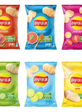 乐事6口味组合包马铃薯片70g包袋装薯片整箱新年解馋新日期年货