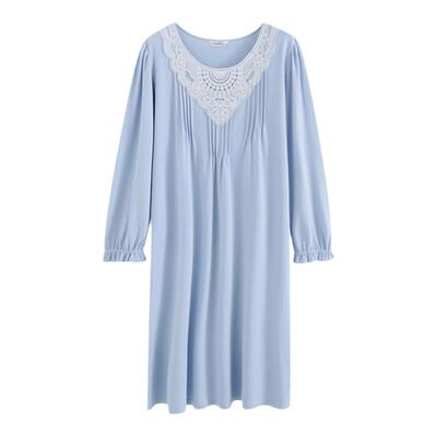睡衣圆领镶蕾丝可外穿罗丝美女