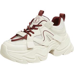 TATA他她厚底老爹鞋女增高运动鞋女松糕底休闲鞋2025新款WOG25AM5