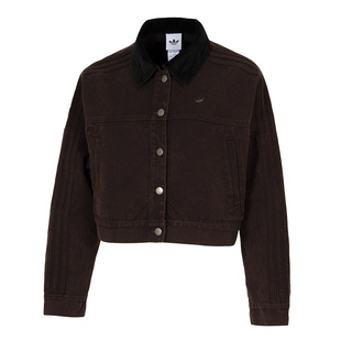 阿迪达斯三叶草外套女士2026春季新款时尚休闲运动翻领夹克KC8889