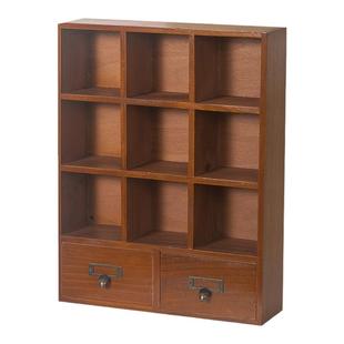 分隔储物柜桌面收纳盒九宫格办公室摆件香水口红胶带抽屉式置物架