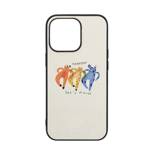 里面LM｜谈恋爱不如跳舞真皮彩绘手机壳适用iPhone17proMax华为p80pro恶搞原创插画师联名趣味治愈个性软壳