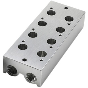 3V210汇流板二位三通电磁阀连接底座3V200M-2F/3F/4F/5F/6F位阀板