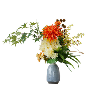 晶华造花桌面仿真花艺酒店橱窗公司前台玄关摆放花艺空间场景装饰